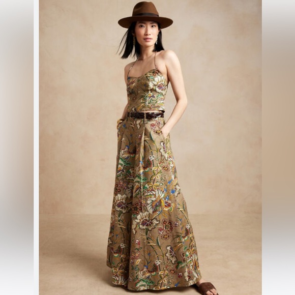 Banana Republic Pants - BANANA REPUBLIC 2-Piece Linen PANTS AND TOP in matching Vintage Floral, 12 & XL